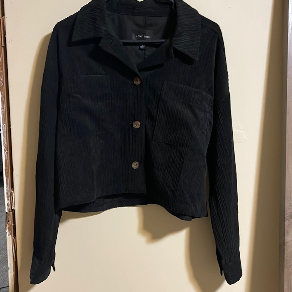 Button up cropped jacket